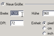 Größe ändern