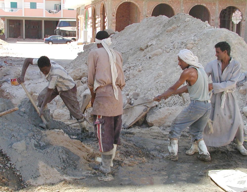 Beton händich mischen