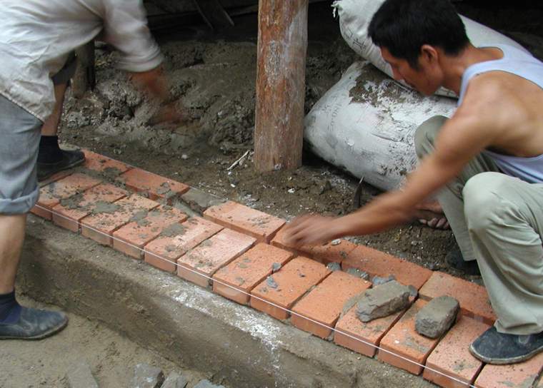 Verband einer 1,5 Steine starken Mauer