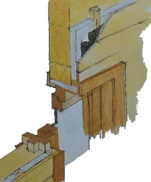 Fensteranschluss, Kuchler Blockhaus